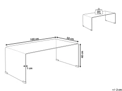 Couchtisch Glas Transparent 100 X 50 X 40 Cm Kendall