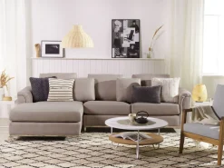 Couchtisch Glas Weis / Heller Holzfarbton 80 Cm Chico
