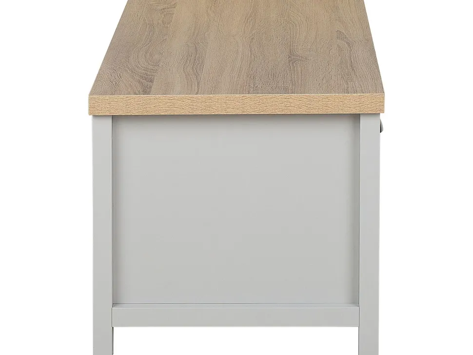 Couchtisch Grau / Heller Holzfarbton Rechteckig Clio