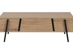 Couchtisch Heller Holzfarbton / Schwarz Rechteckig Blackpool
