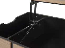 Couchtisch Heller Holzfarbton / Schwarz Rechteckig Blackpool