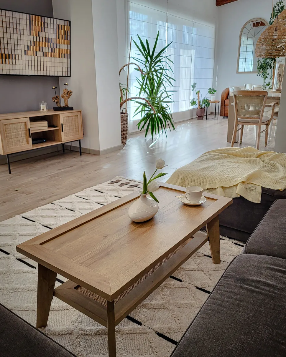 Couchtisch Heller Holzfarbton 100 X 50 Cm Simla