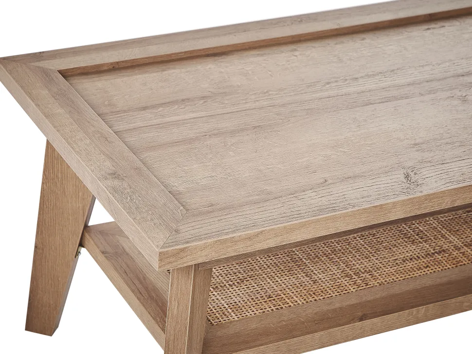 Couchtisch Heller Holzfarbton 100 X 50 Cm Simla