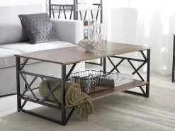 Couchtisch Holzoptik Taupe Rechteckig Bolton