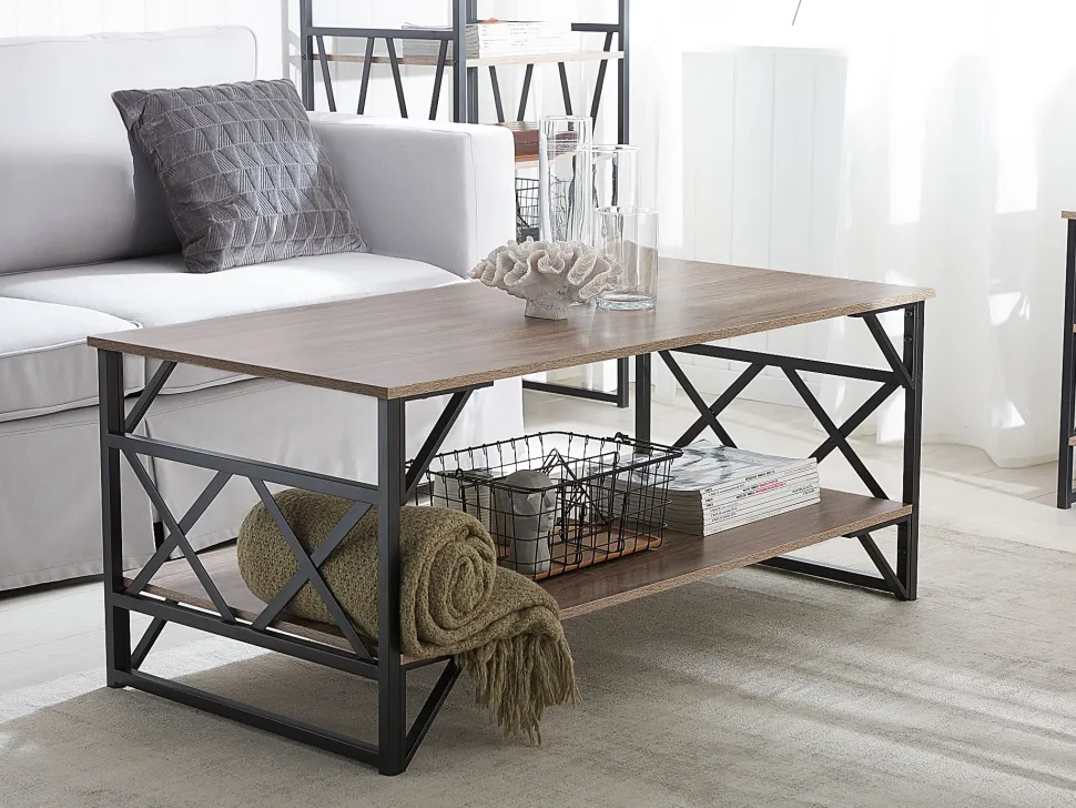 Couchtisch Holzoptik Taupe Rechteckig Bolton