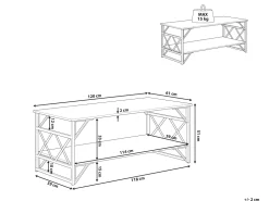 Couchtisch Holzoptik Taupe Rechteckig Bolton