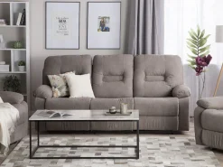 Couchtisch Marmor Optik Beige / Schwarz Rechteckig 60 X 100 Cm Delano