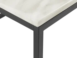 Couchtisch Marmor Optik Beige / Schwarz Rechteckig 60 X 100 Cm Delano