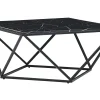 Couchtisch Marmor Optik Schwarz Quadratisch 80 X 80 Cm Malibu