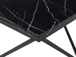 Couchtisch Marmor Optik Schwarz Quadratisch 80 X 80 Cm Malibu