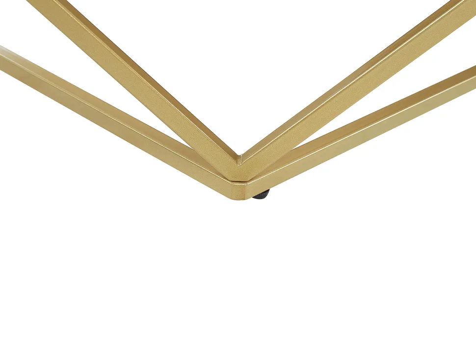 Couchtisch Marmor Optik Schwarz / Gold Quadratisch 80 X 80 Cm Malibu