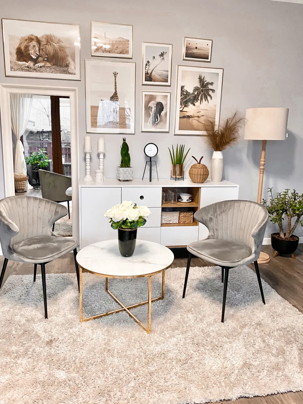 Couchtisch Marmor Optik Weis / Gold 70 Cm Quincy