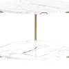 Couchtisch Marmor Optik Weis / Gold O 60 Cm Reva