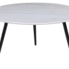 Couchtisch Marmor Optik Weis / Schwarz O 79 Cm Effie