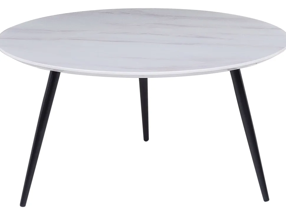 Couchtisch Marmor Optik Weis / Schwarz O 79 Cm Effie