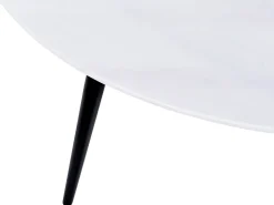Couchtisch Marmor Optik Weis / Schwarz O 79 Cm Effie