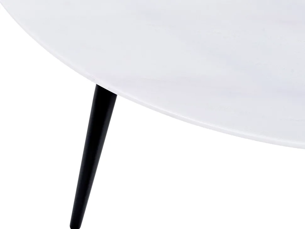 Couchtisch Marmor Optik Weis / Schwarz O 79 Cm Effie