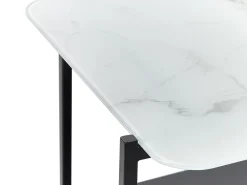 Couchtisch Marmor Optik Weis / Schwarz Rechteckig Gloster