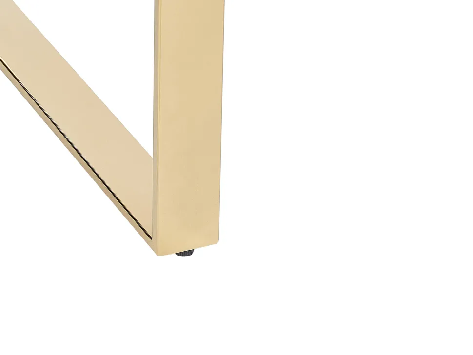 Couchtisch Mit Glasplatte Gold Tilon