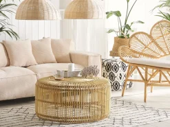 Couchtisch Rattan Naturlich 84 Cm Limni