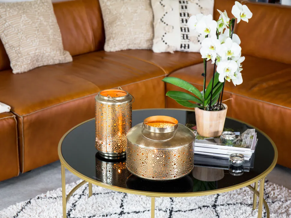 Couchtisch Schwarz / Gold 88 Cm Florence