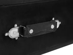 Couchtisch Schwarz Samtstoff Rechteckig 40 X 80 Cm Amtrak