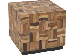 Couchtisch Teakholz Braun Quadratisch 45 X 45 Cm Gameti