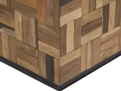 Couchtisch Teakholz Braun Quadratisch 45 X 45 Cm Gameti