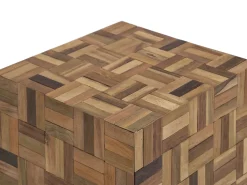 Couchtisch Teakholz Braun Quadratisch 45 X 45 Cm Gameti