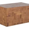 Couchtisch Teakholz Hellbraun Rechteckig 60 X 100 Cm Gambo Ii