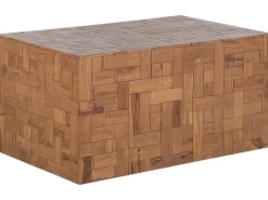 Couchtisch Teakholz Hellbraun Rechteckig 60 X 100 Cm Gambo Ii