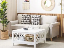 Couchtisch Weis Quadratisch 80 X 80 Cm Lotta