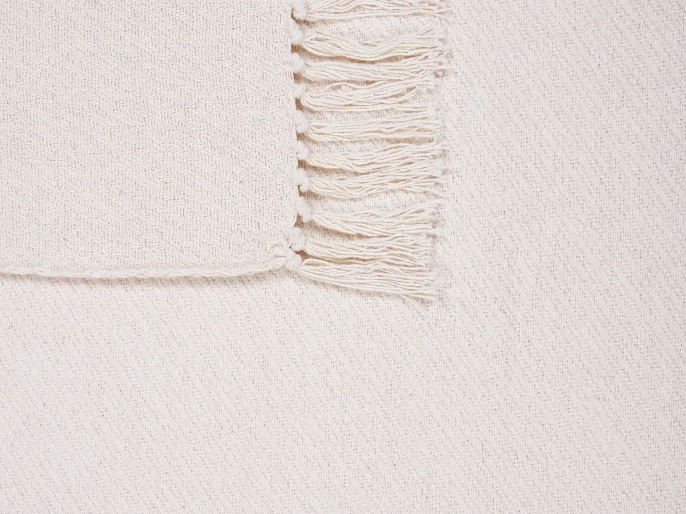 Decke Baumwolle Beige 125 X 150 Cm Yarsa