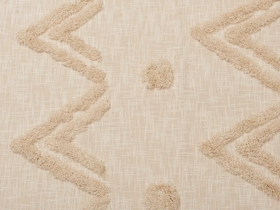 Decke Baumwolle Beige 130 X 180 Cm Orientalisches Muster Fatehpur
