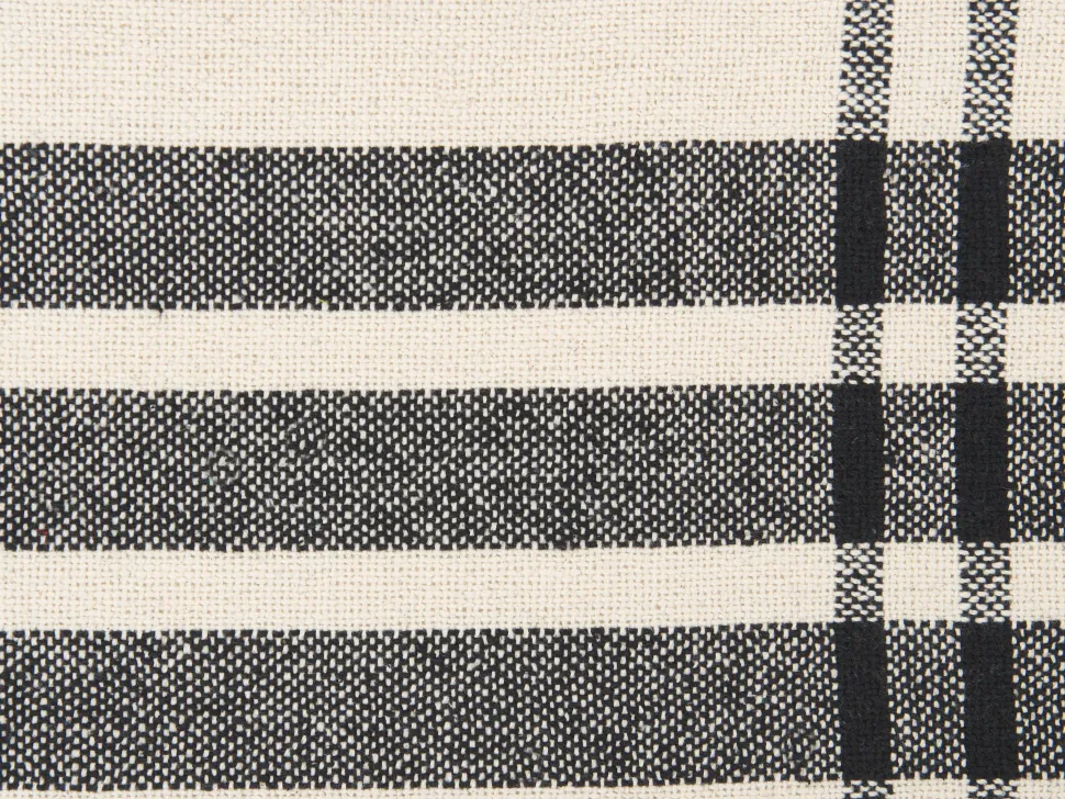 Decke Baumwolle Cremeweis / Schwarz 130 X 170 Cm Kariertes Muster Yuvali