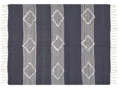 Decke Baumwolle Dunkelblau 130 X 150 Cm Nemli