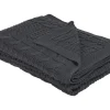 Decke Baumwolle Dunkelgrau 140 X 170 Cm Fethiye
