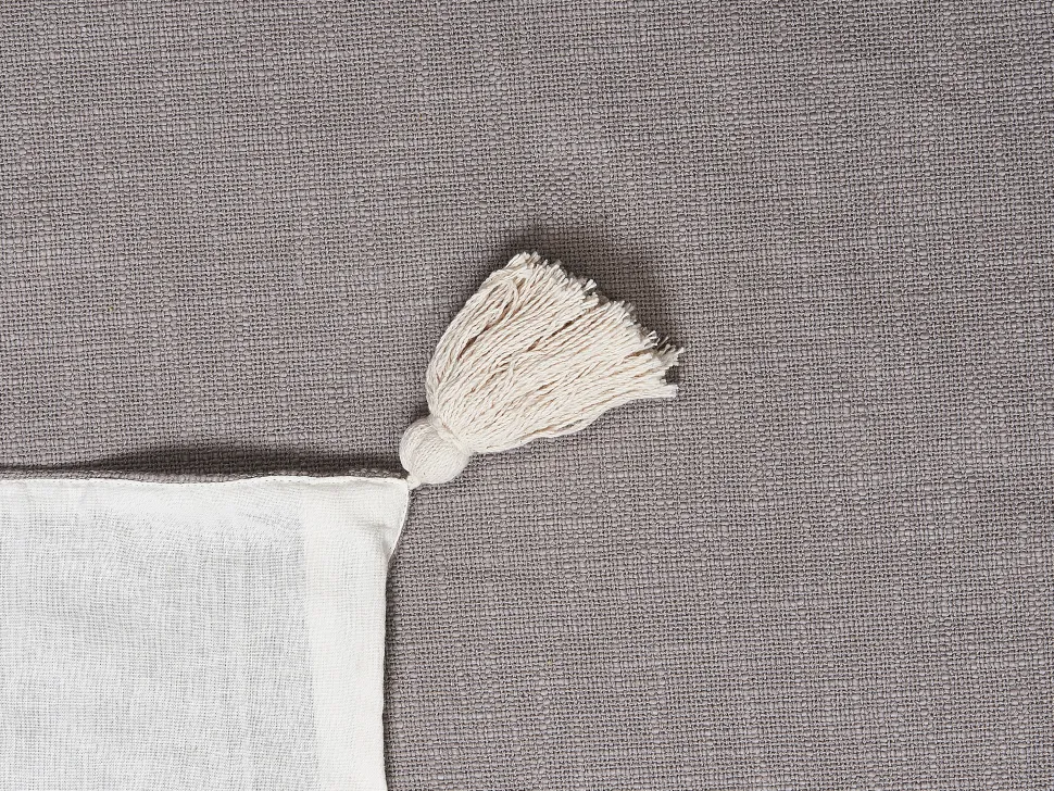 Decke Baumwolle Grau 130 X 180 Cm Geometrisches Muster Kottayam