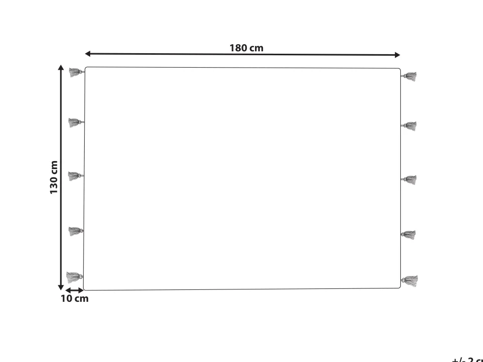Decke Baumwolle Grau 130 X 180 Cm Geometrisches Muster Kottayam