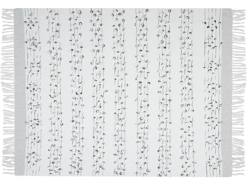 Decke Baumwolle Hellgrau 130 X 150 Cm Yamalak