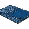 Decke Baumwolle Marineblau 130 X 180 Cm Geometrisches Muster Shivpuri