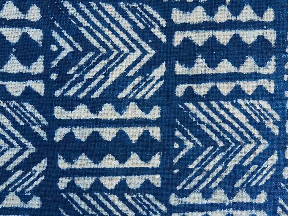 Decke Baumwolle Marineblau 130 X 180 Cm Geometrisches Muster Shivpuri