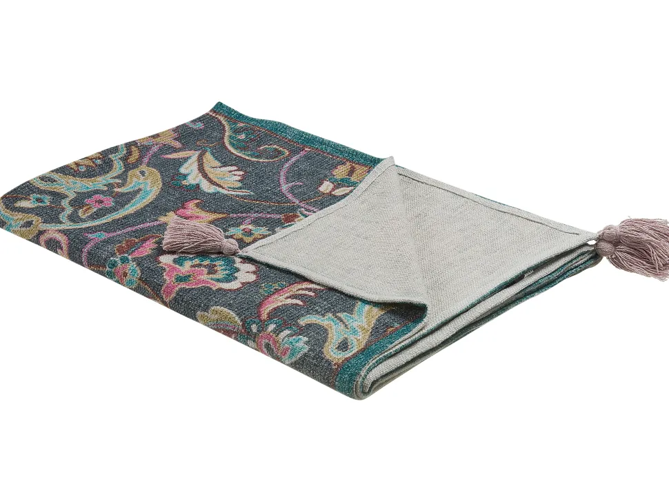 Decke Baumwolle Mehrfarbig 130 X 180 Cm Blumenmotiv Dibrugarh