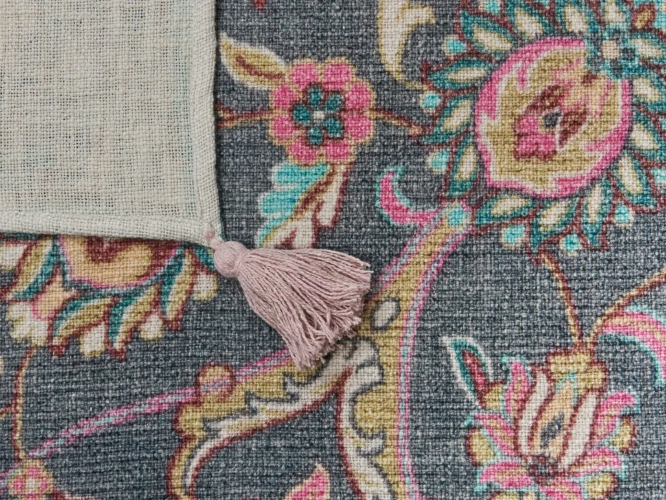 Decke Baumwolle Mehrfarbig 130 X 180 Cm Blumenmotiv Dibrugarh