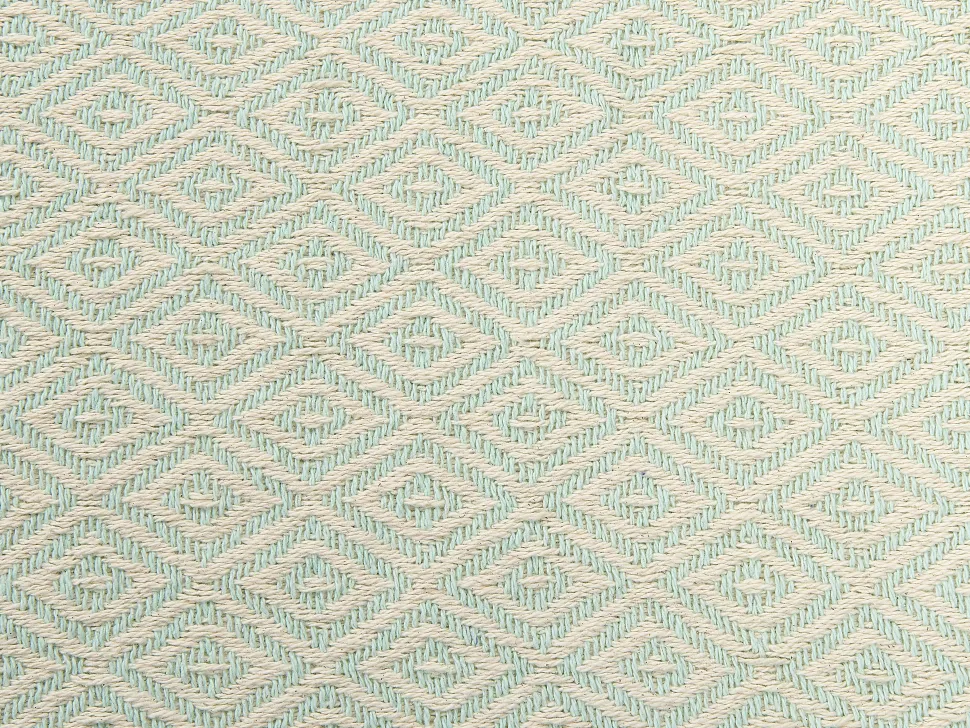 Decke Baumwolle Mintgrun / Hellbeige 125 X 150 Cm Geometrisches Muster Mityal