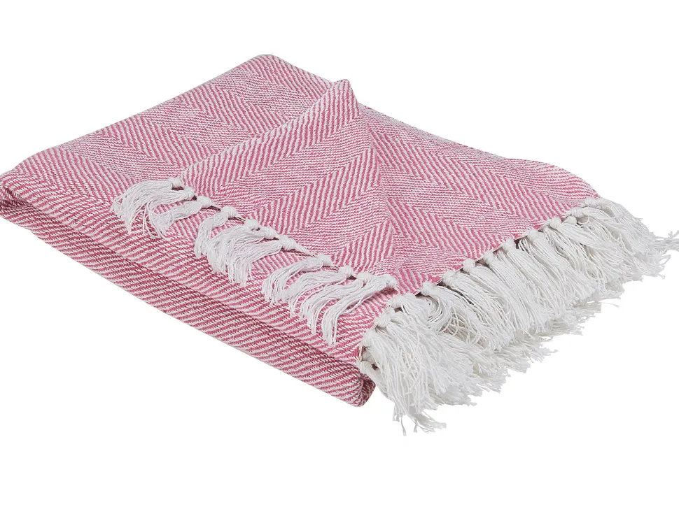 Decke Baumwolle Rosa 130 X 160 Cm Tangier
