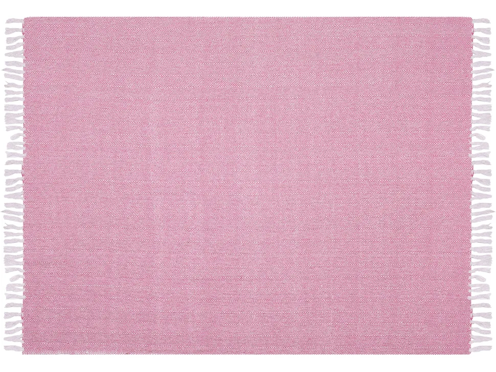 Decke Baumwolle Rosa 130 X 160 Cm Tangier