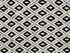 Decke Baumwolle Schwarz / Weis 125 X 150 Cm Geometrisches Muster Chyama