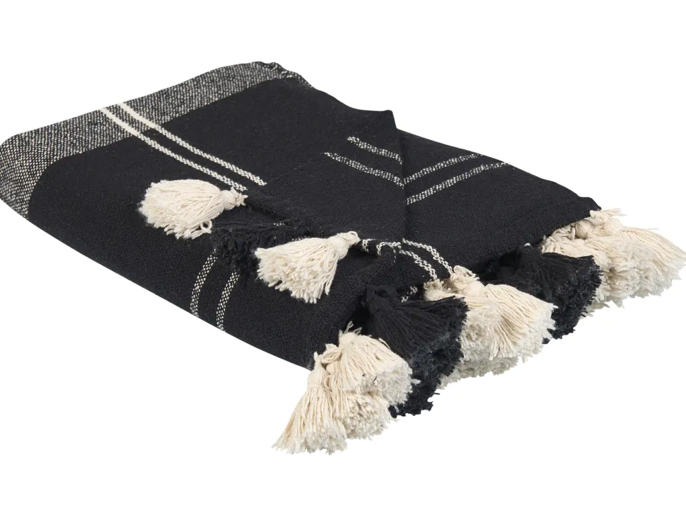 Decke Baumwolle Schwarz 130 X 170 Cm Kulac