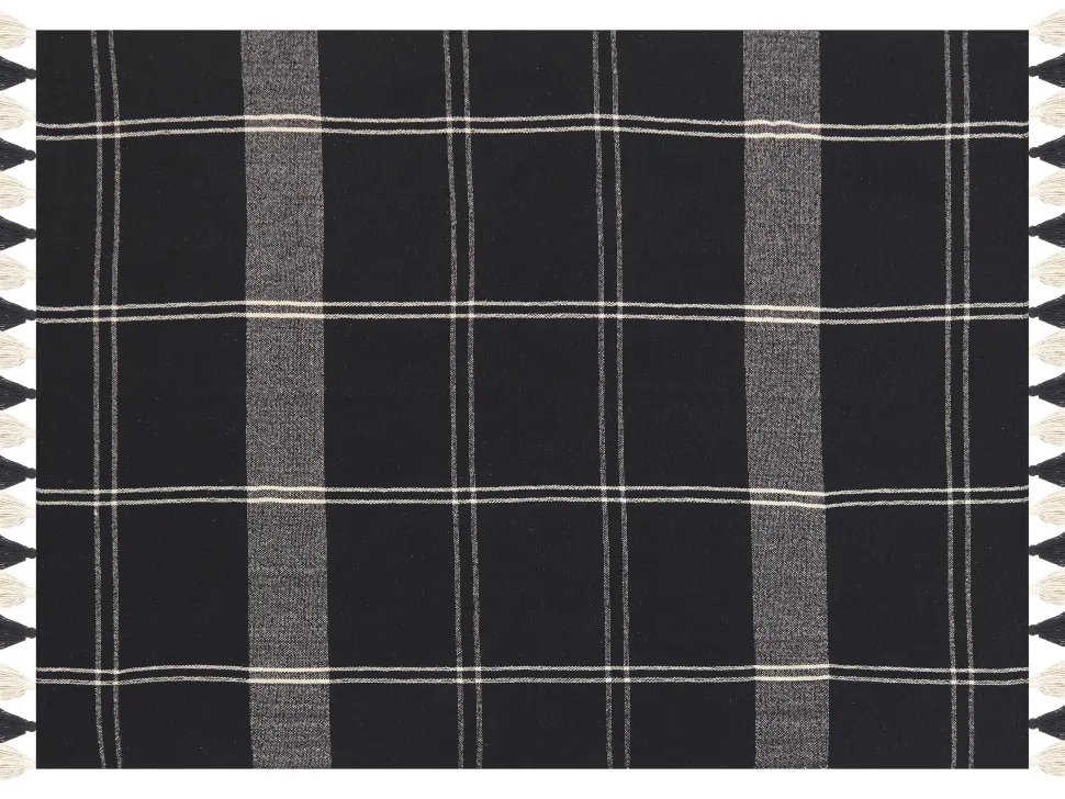 Decke Baumwolle Schwarz 130 X 170 Cm Kulac